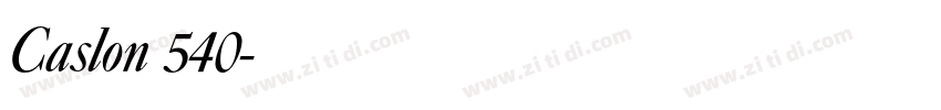 Caslon 540字体转换